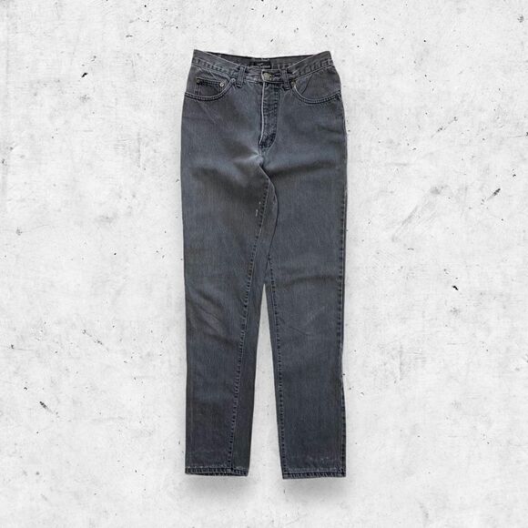 Guess Other - Vtg 90s Guess Jeans USA Black Jeans, Green Patch, USA Made, Tapered Slim 28 x 33